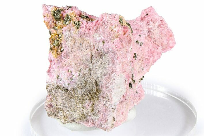 Light Pink Rhodonite with Pyrite - Peru #363189